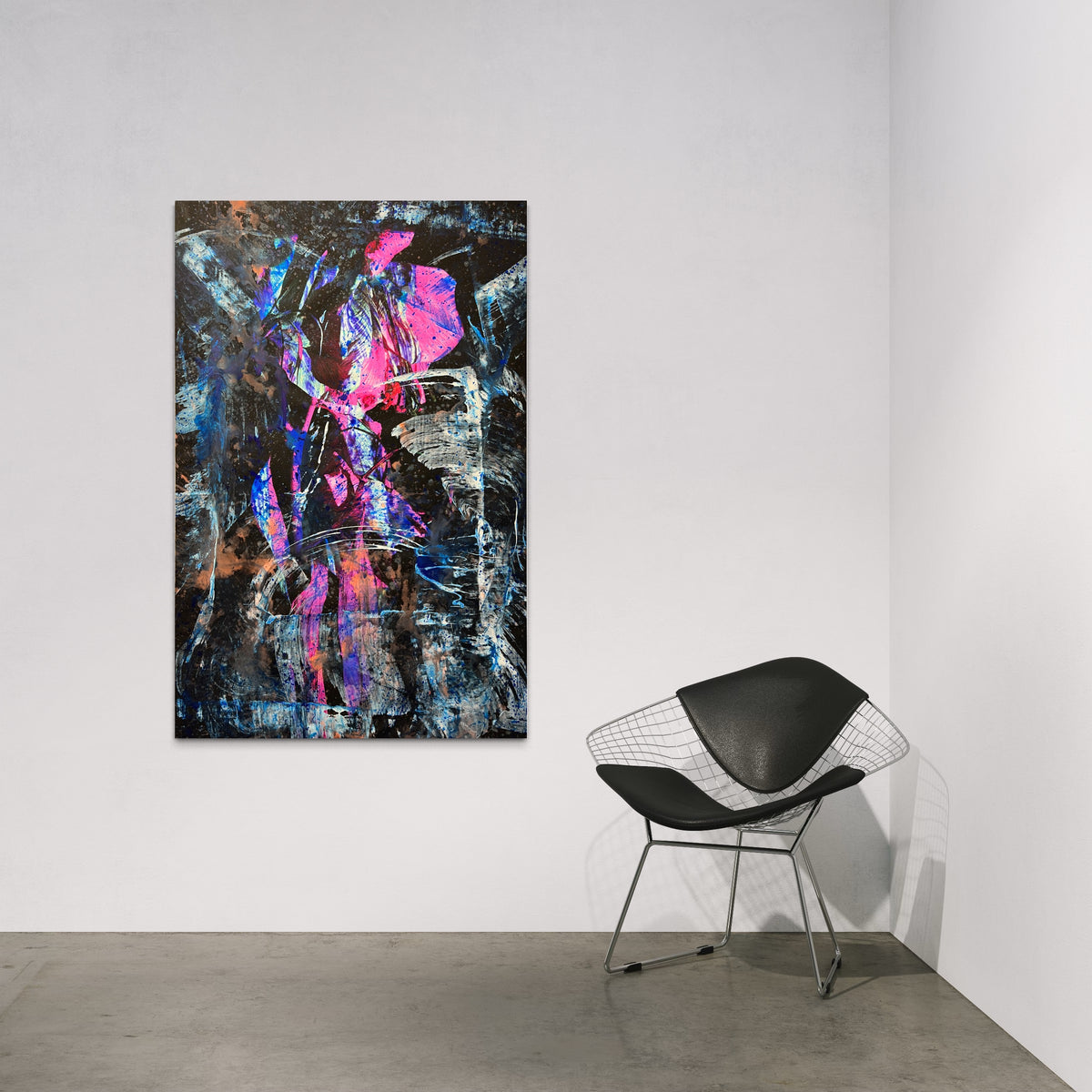 Overpainting Fine Art Print on Canvas 2022  Hidden Places Lilie/ lily Flower 2019 video installation