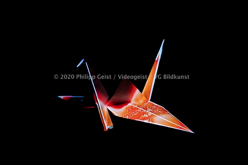 Hidden Places Origami Crane 2020  (signed + Frame)