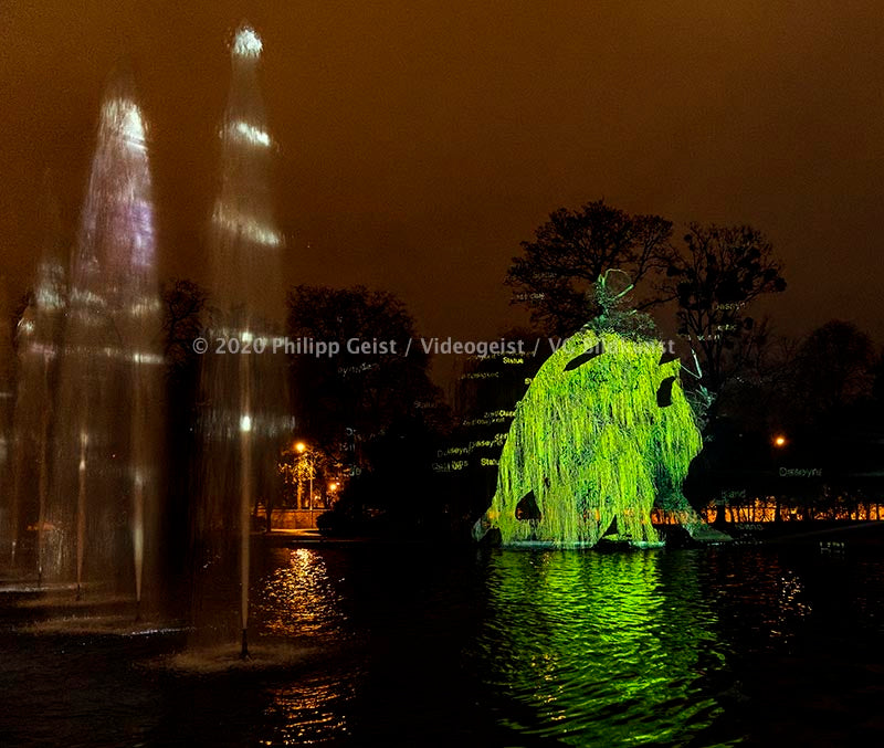 Frankfurt Bethmannpark Luminale 2020 Ariadnes Night (signed + Frame)